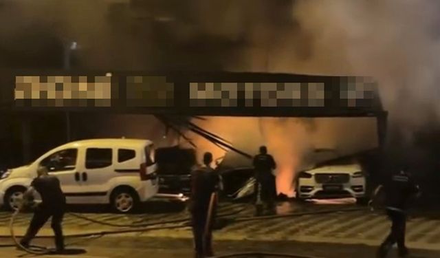 Suç örgütü adına oto galeriyi kundaklayan 3 kişiye gözaltı