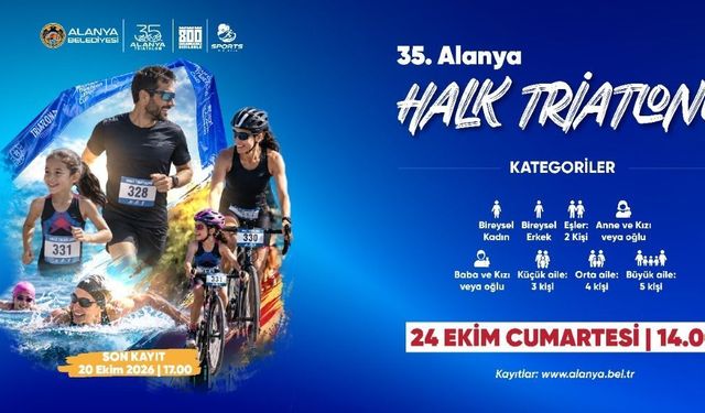 35. Alanya Halk Triatlonu 24 Ekim'de gerçekleştirilecek