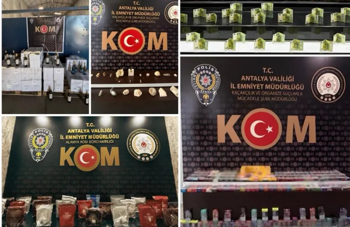 Antalya'da çok sayıda suç unsuru ele geçirildi