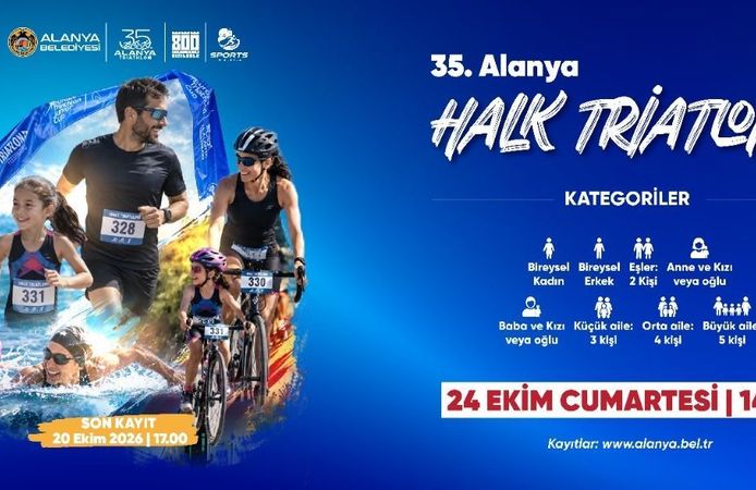 35. Alanya Halk Triatlonu 24 Ekim'de gerçekleştirilecek