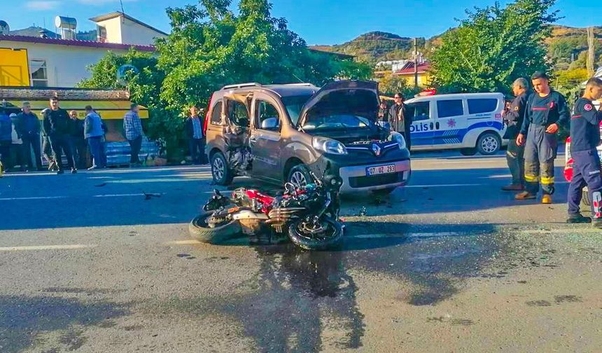 Motosiklet sürücüsünü ölüme götüren kaza