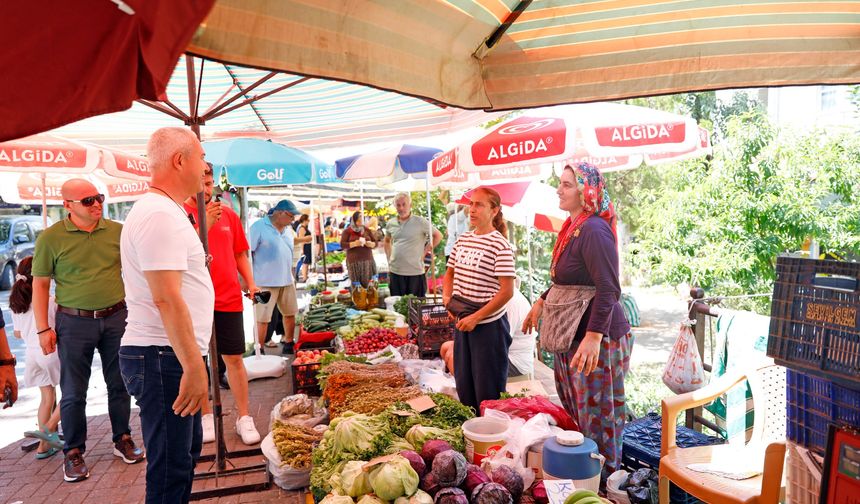 Alanya Cuma Pazarı yeni yerinde kuruldu