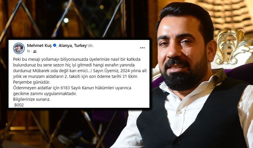 Mehmet Kuş’tan ALTSO yönetimine sert tepki: "Mübarek oda değil, kan emici!"