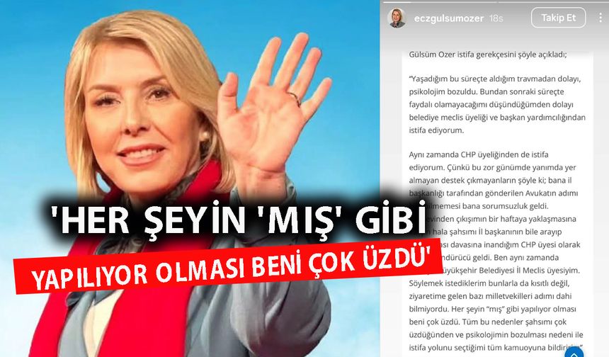 Gülsüm Özer tüm görevlerinden ve CHP'den istifa etti