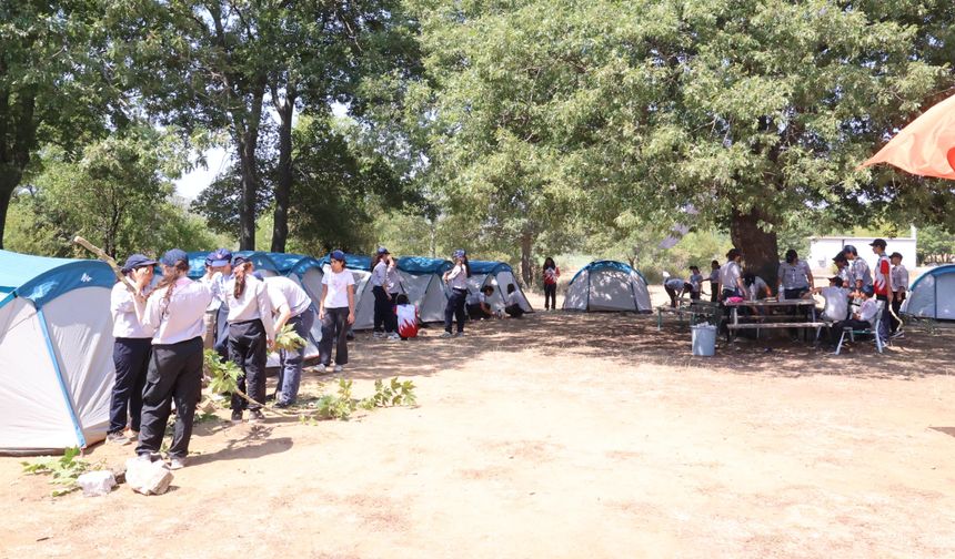 Antalya Büyükşehir izcileri Akseki'de kampta