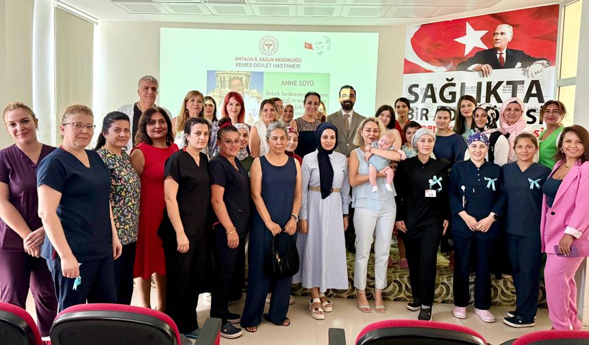 Kemer Devlet Hastanesi'nde Emzirme Haftası kutlandı