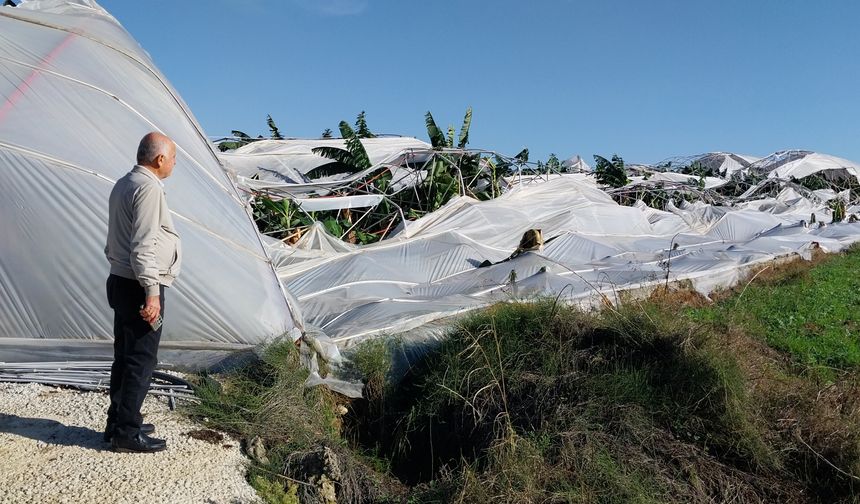Manavgat'ta hortum, seralara zarar verdi