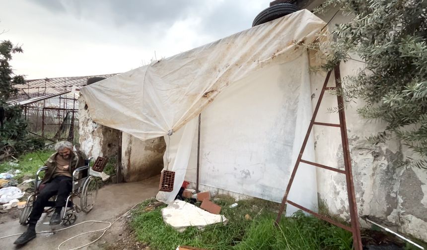 Muşambayla çevrili alanda yaşam mücadelesi