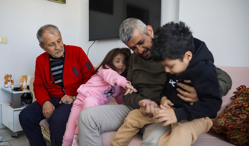 Dede ile 3 torunu, yeni yuvalarına kavuştu