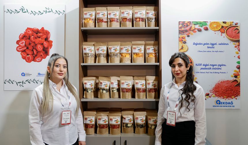 Kurutma tesisinde üretilen ürünler fuarda tanıtıldı