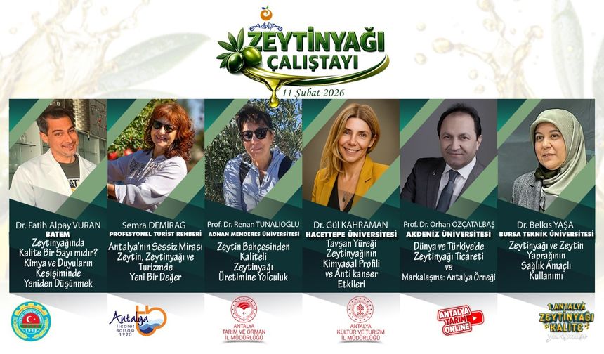 Antalya zeytinyağı çalıştayına ev sahipliği yapacak