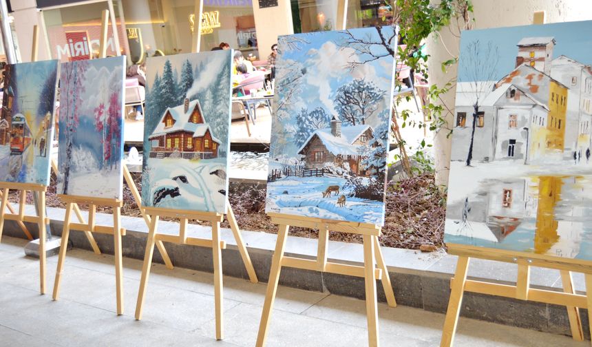 Antalya'da AVM'de kış manzaraları