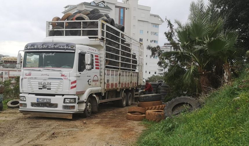 Büyükşehir atık lastikleri ekonomiye kazandırıyor