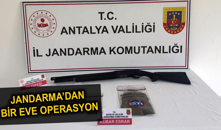 Antalya'da jandarma esrar ele geçirdi