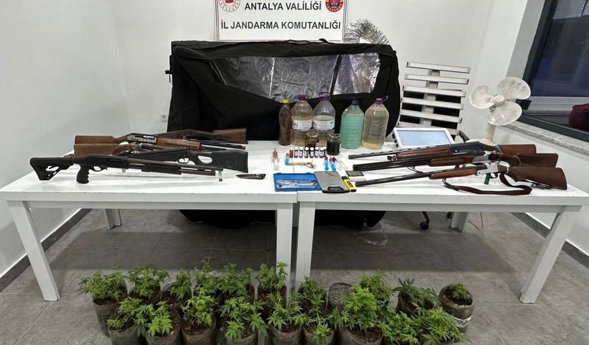 Alanya'da uyuşturucu üretimine operasyon