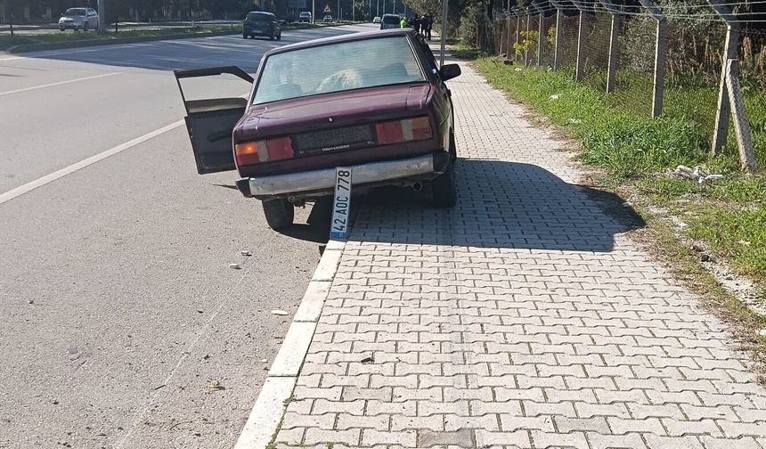 Kaza yapan araçta uyuşturucu madde bulundu