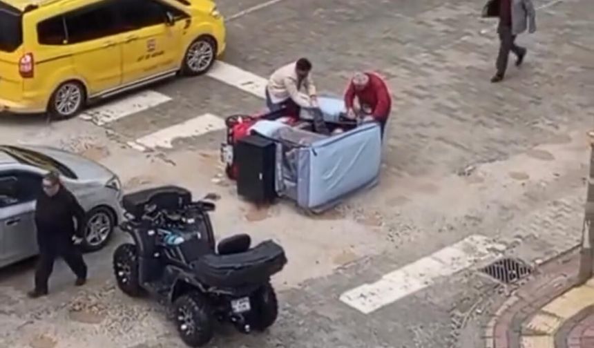 Alanya'da bozuk yol ve yağmur kazaya neden oldu