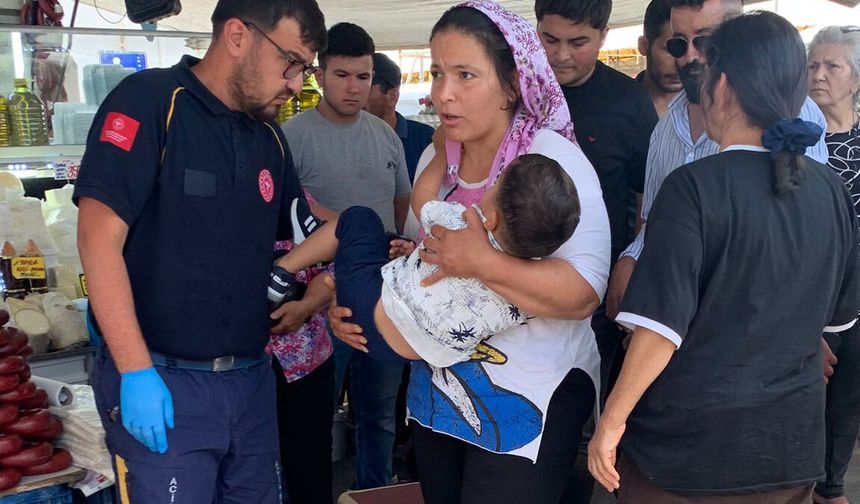 Gazipaşa'da 4 yaşındaki Ömer'e pazarda yorgun mermi isabet etti