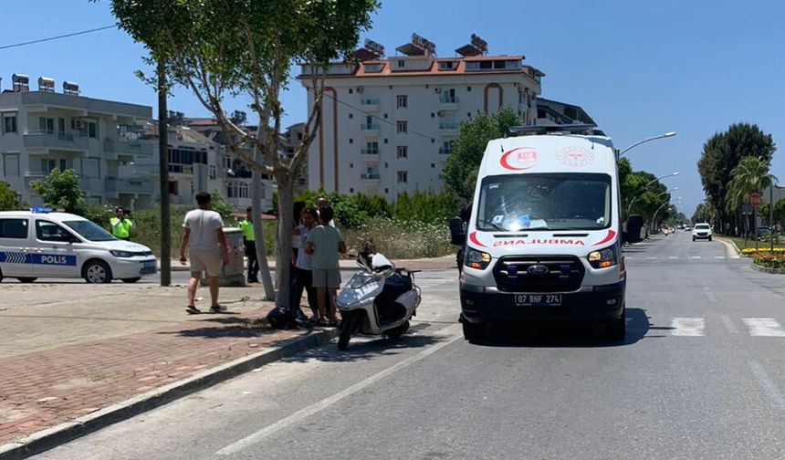 Motosikletten düşen sürücü yaralandı