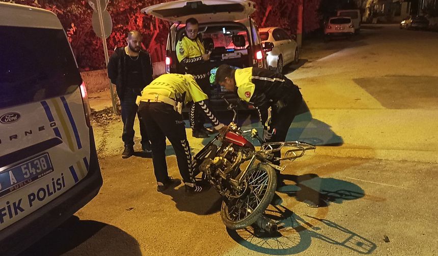 Kazaya karışan motosiklet inşaat bahçesinde bulundu