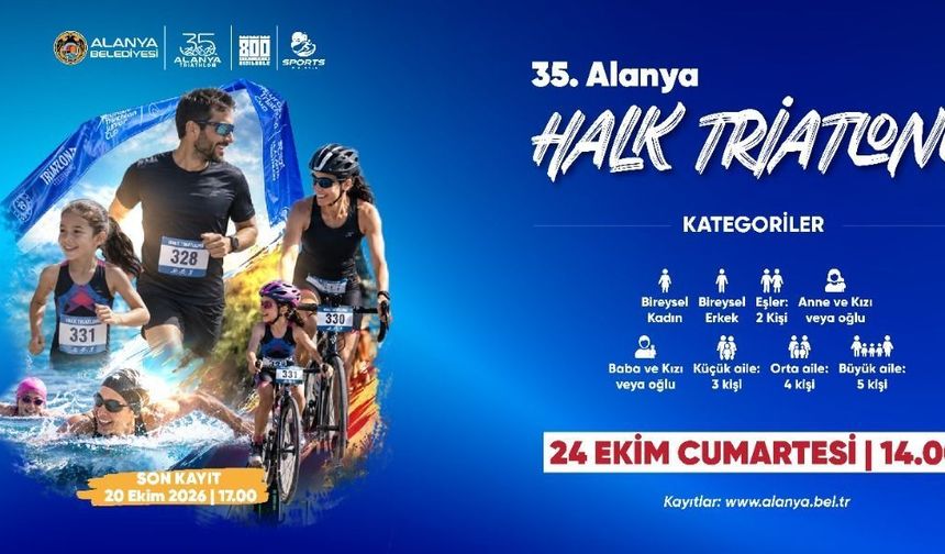 35. Alanya Halk Triatlonu 24 Ekim'de gerçekleştirilecek