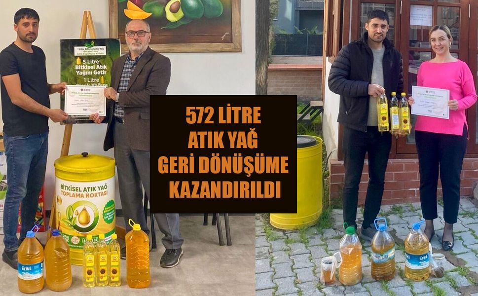 Alanya’da Atık Yağ Kampanyası rekor kırdı: 3 Ayda 572 litre toplandı