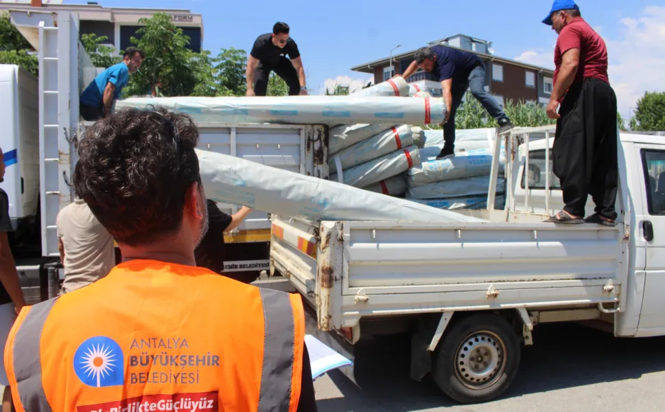 Gazipaşalı üreticilere naylon desteği