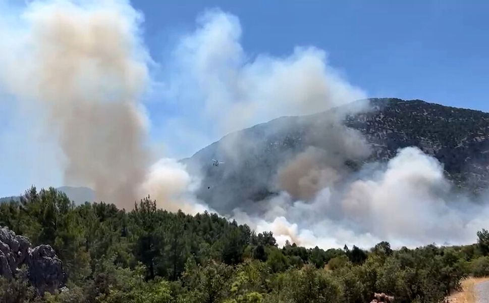 Antalya Akseki'de orman yangını çıktı