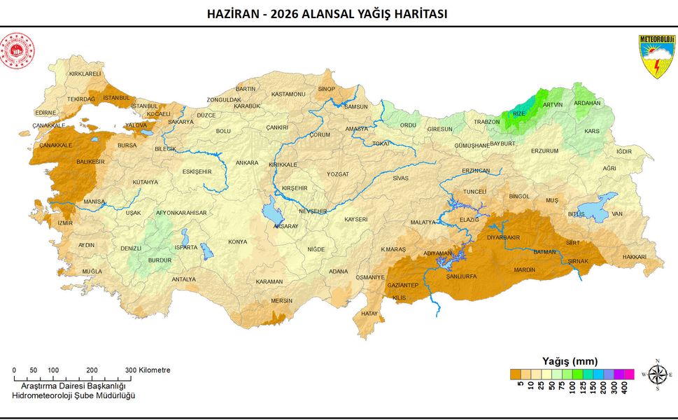Haziran yağışlarında yüzde 90'lık rekor artış