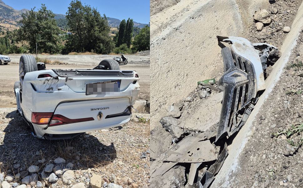 Alanya'da korku dolu anlar: Aşırı hızlı araç takla attı