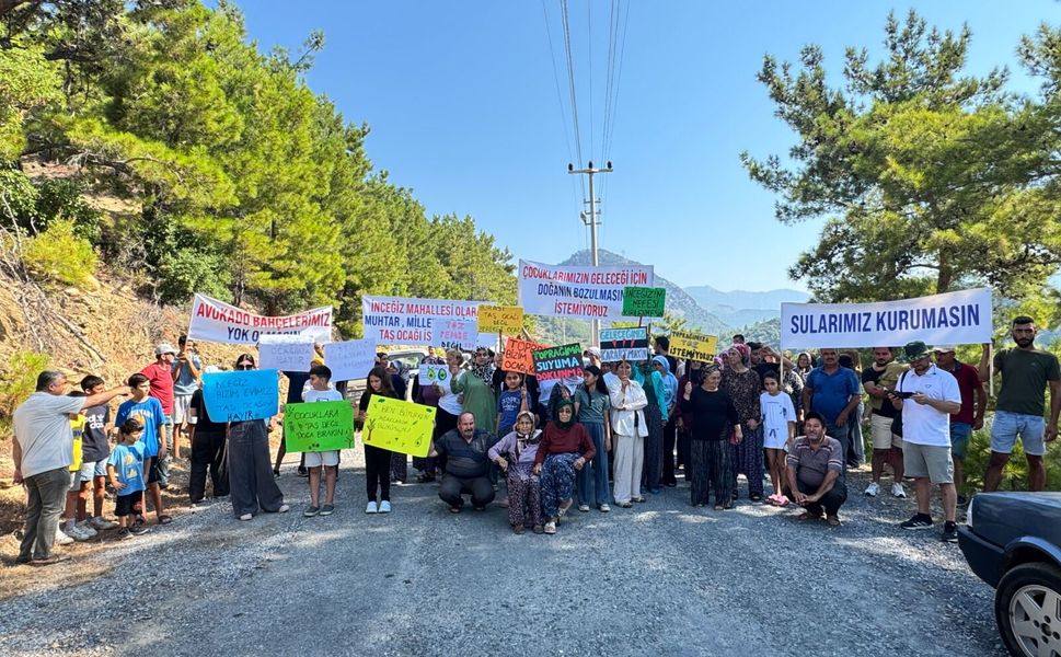 Gazipaşa'da Kalker Ocağı Projesine halktan sert tepki