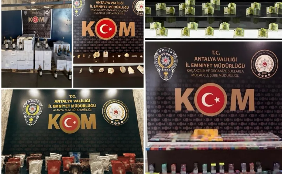 Antalya'da çok sayıda suç unsuru ele geçirildi