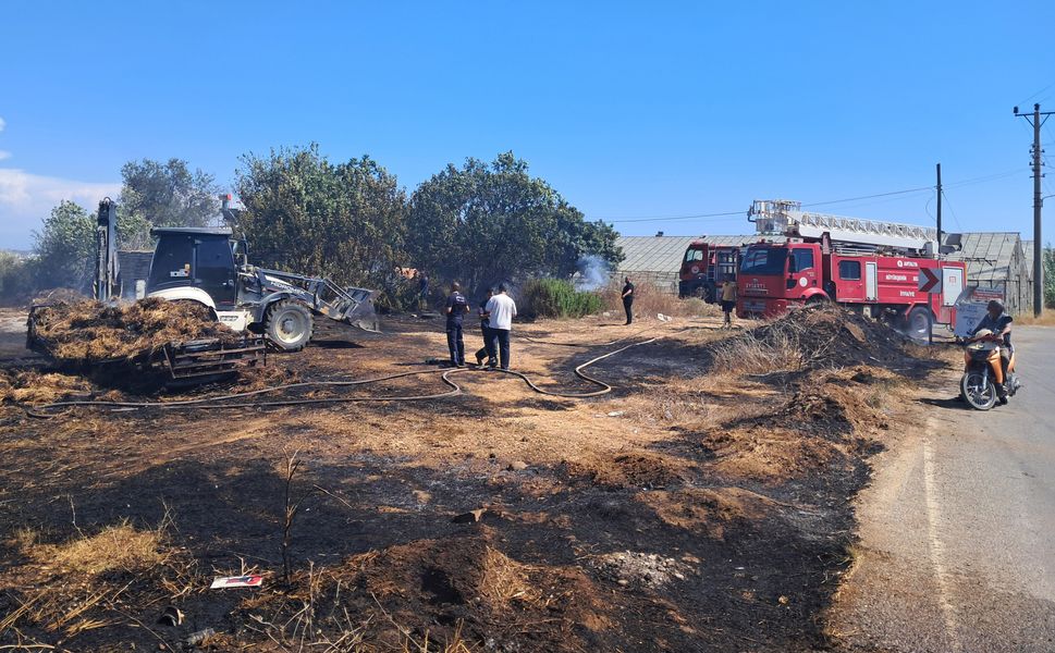 Antalya Serik'te 3 mahallede zirai alan yangını