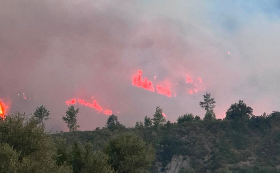 Antalya Serik'te orman yangınına müdahale sürüyor
