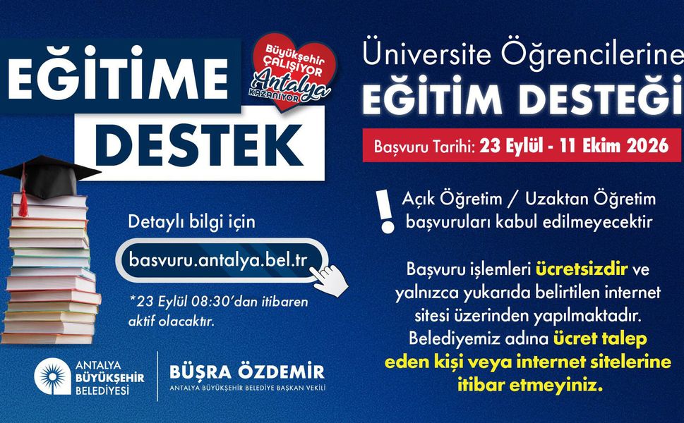 Büyükşehir eğitime desteği sürdürüyor
