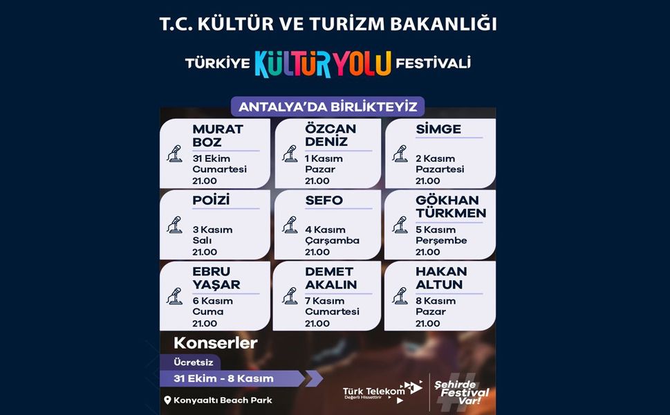 Antalya'da 9 gün kültür ve sanat şöleni
