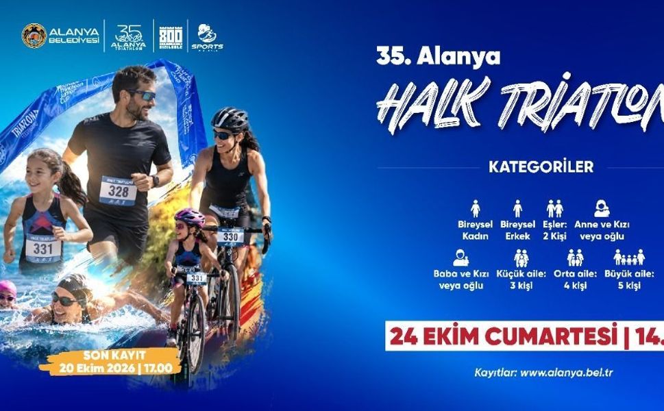 35. Alanya Halk Triatlonu 24 Ekim'de gerçekleştirilecek