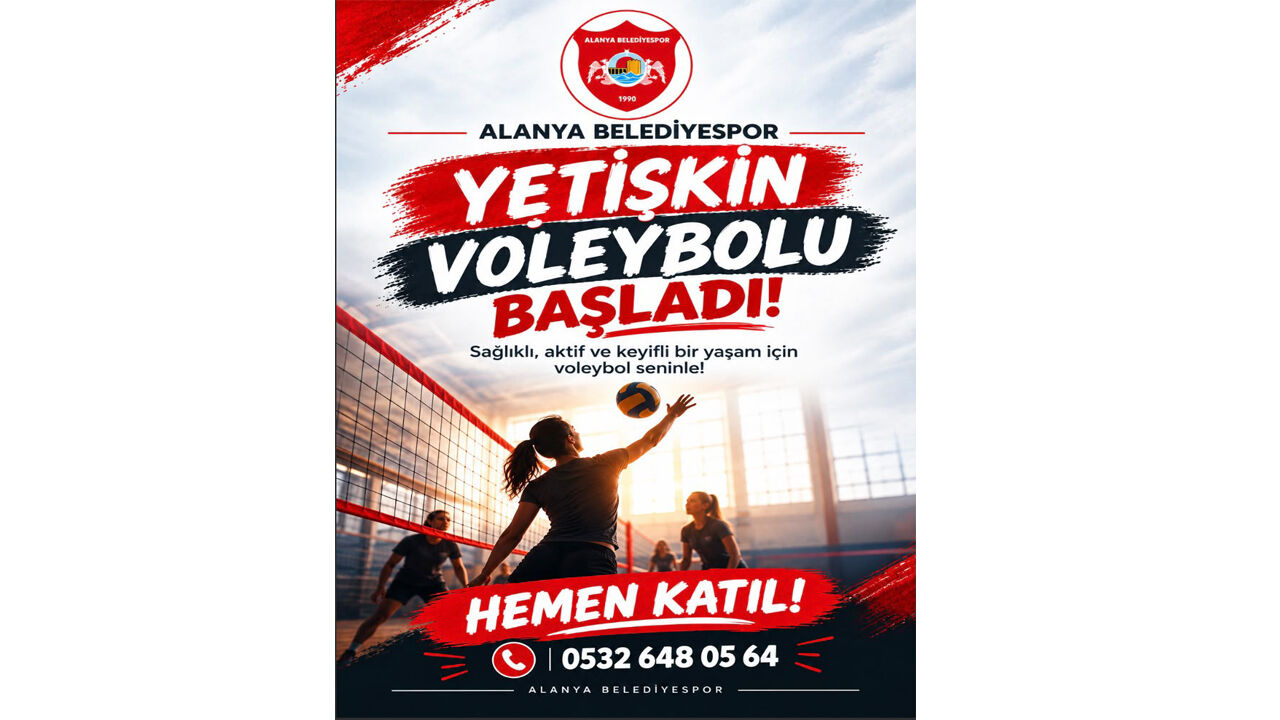 Alanya Belediyespor’dan yetişkinlere voleybol fırsatı